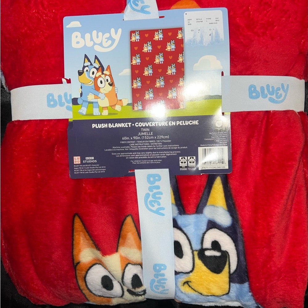 Bluey Plush Blanket - Red
